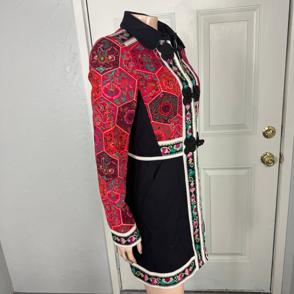 Elevenses Anthropologie Women's Satsuma Jacket 2 Cotton Embroidered zip Boho Y25 - Picture 5 of 7